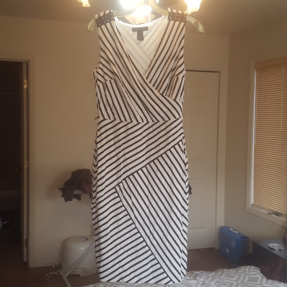 White House Black Market midi sleeveless dress